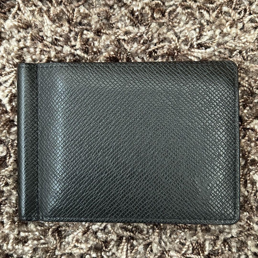 鑑定済 ルイヴィトン マネークリップ ポルトフォイユパンス タイガ アルドワーズ