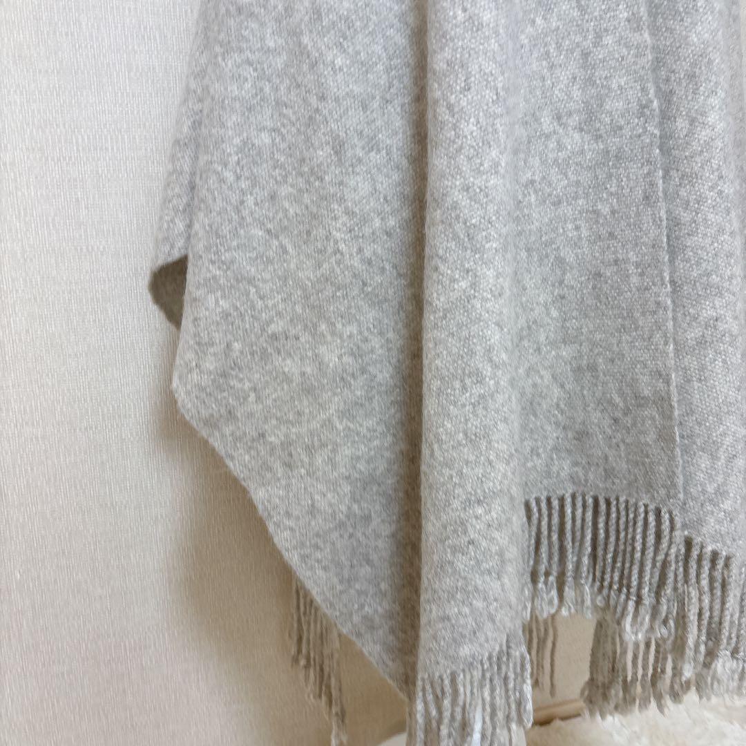 希少☆LAUREN MANOOGIAN　ウール ポンチョ ストール フリンジ