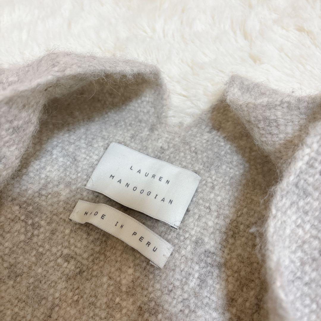 希少☆LAUREN MANOOGIAN　ウール ポンチョ ストール フリンジ