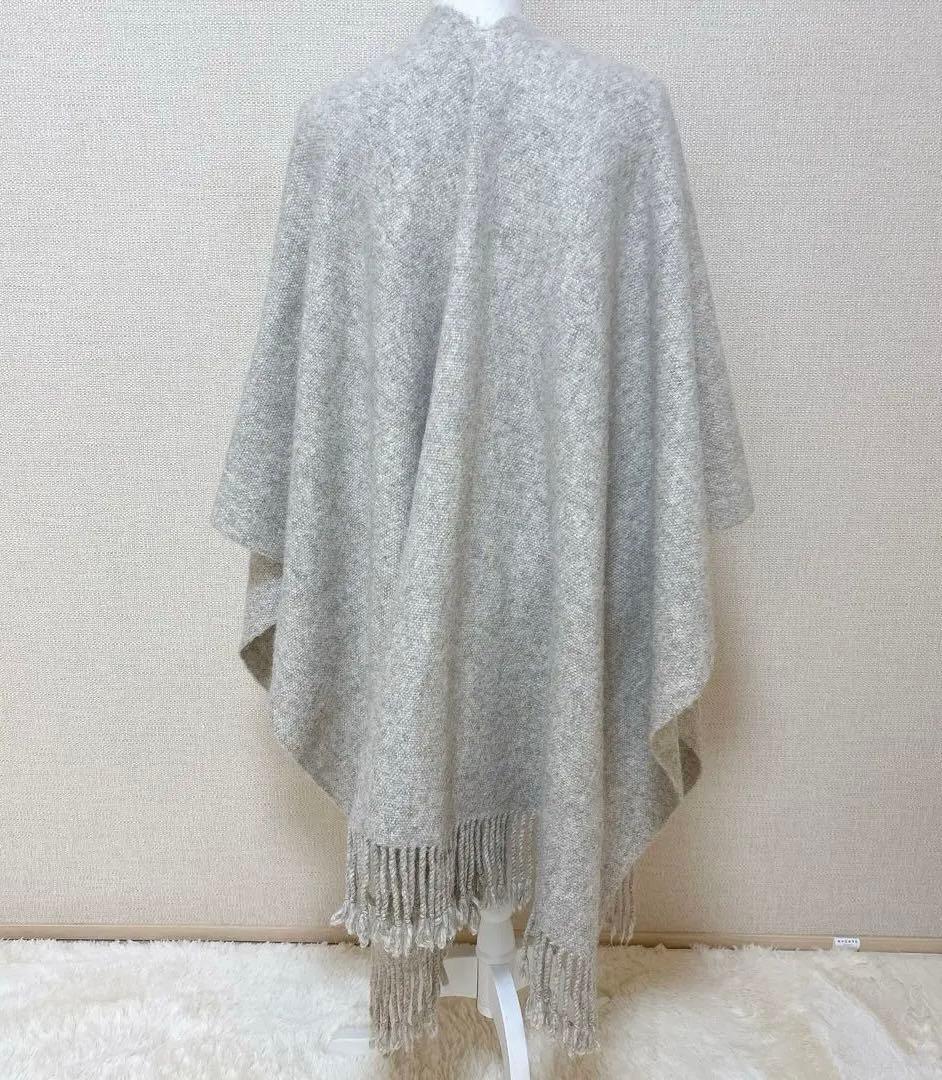 希少☆LAUREN MANOOGIAN　ウール ポンチョ ストール フリンジ