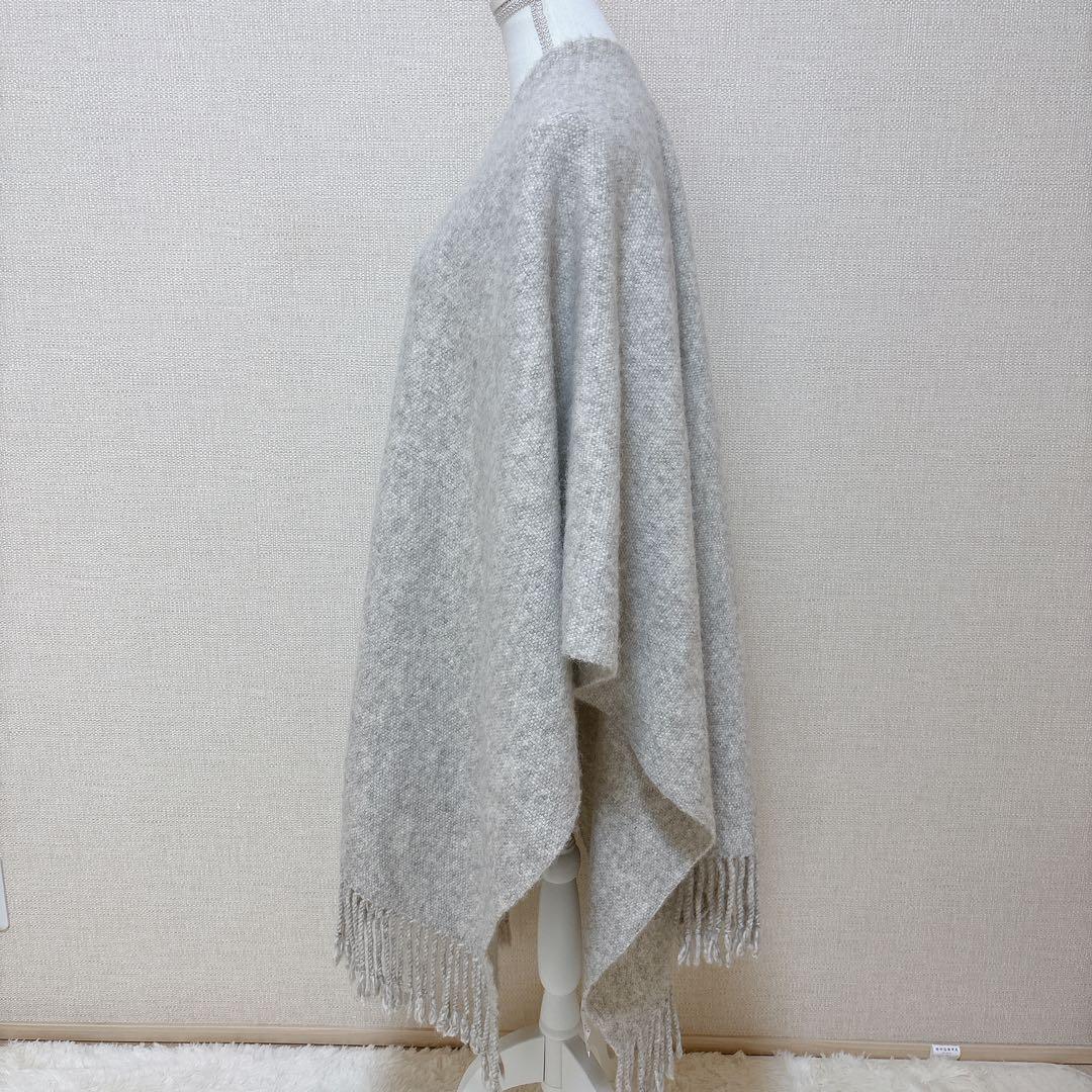 希少☆LAUREN MANOOGIAN　ウール ポンチョ ストール フリンジ