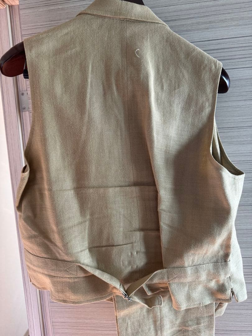 THE RUGGED CLOTHING 麻のビンテージ3ピーススーツMサイズ