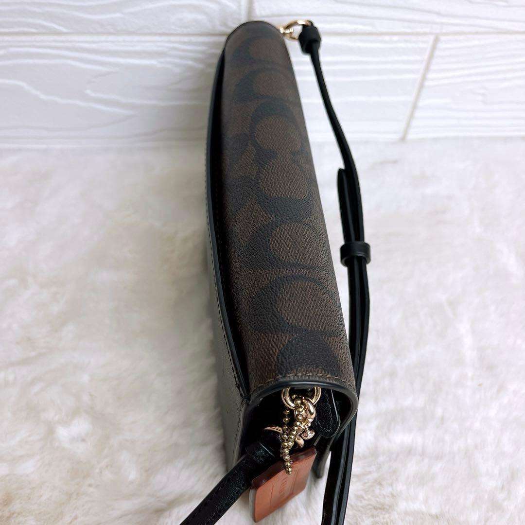 極美品☆COACHコーチ 2way お財布ショルダーバッグ ブラウン レザー