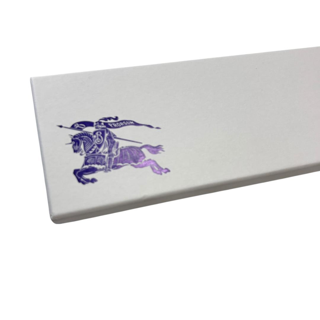 未使用品　バーバリー 現行タグ 7cm ネクタイ 箱付き グレー チェック