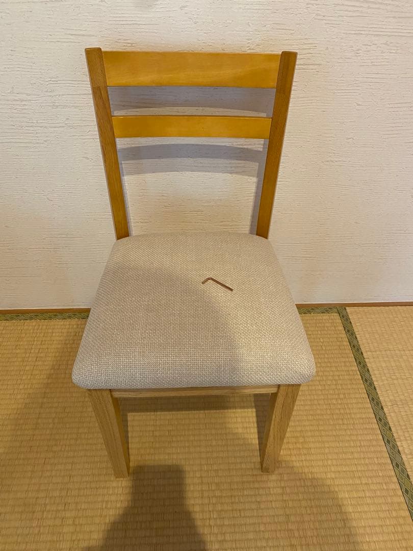 【訳あり品】木製 ダイニングチェア 食卓椅子　4脚セット