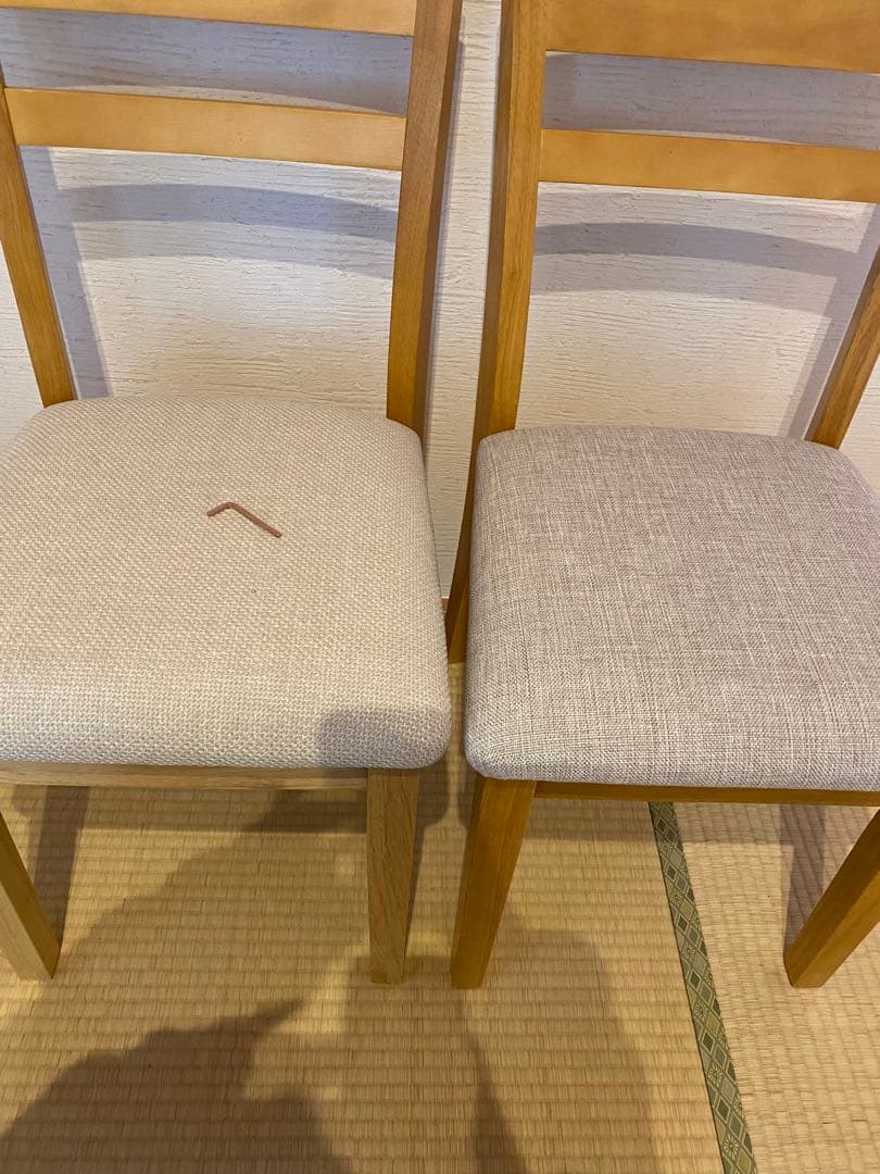 【訳あり品】木製 ダイニングチェア 食卓椅子　4脚セット