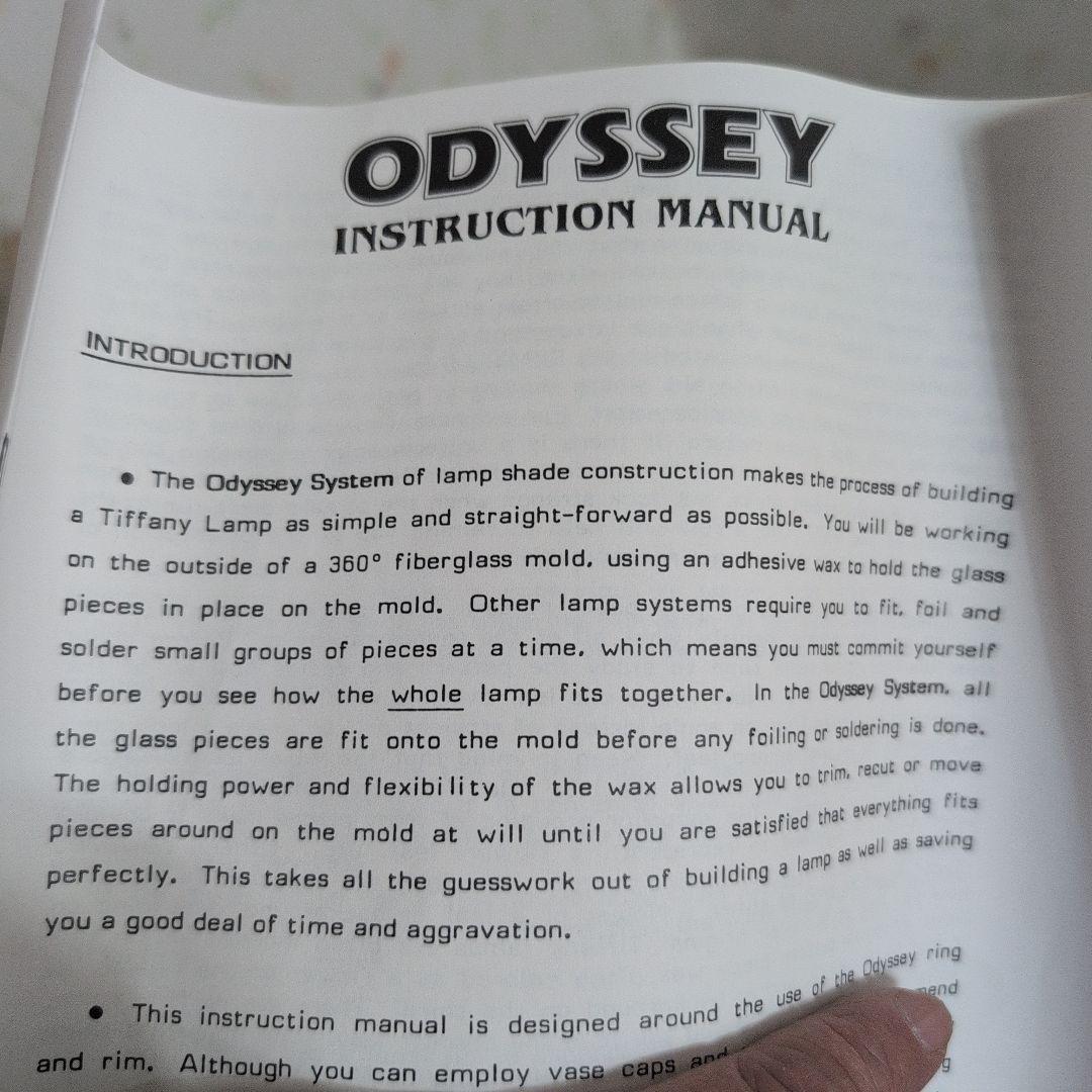 Odyssey ステンド・グラス作成用モールド　T1902と本とリム