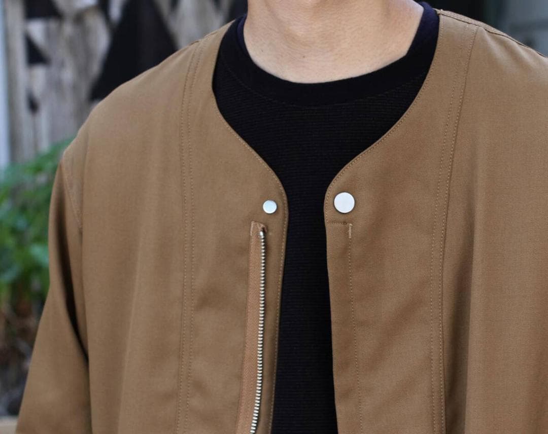 専用　室内試着のみ ノンネイティブ ノーカラー ソルジャー ジャケット M