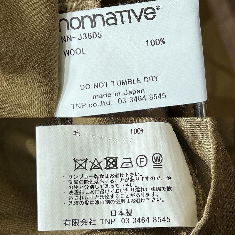 専用　室内試着のみ ノンネイティブ ノーカラー ソルジャー ジャケット M