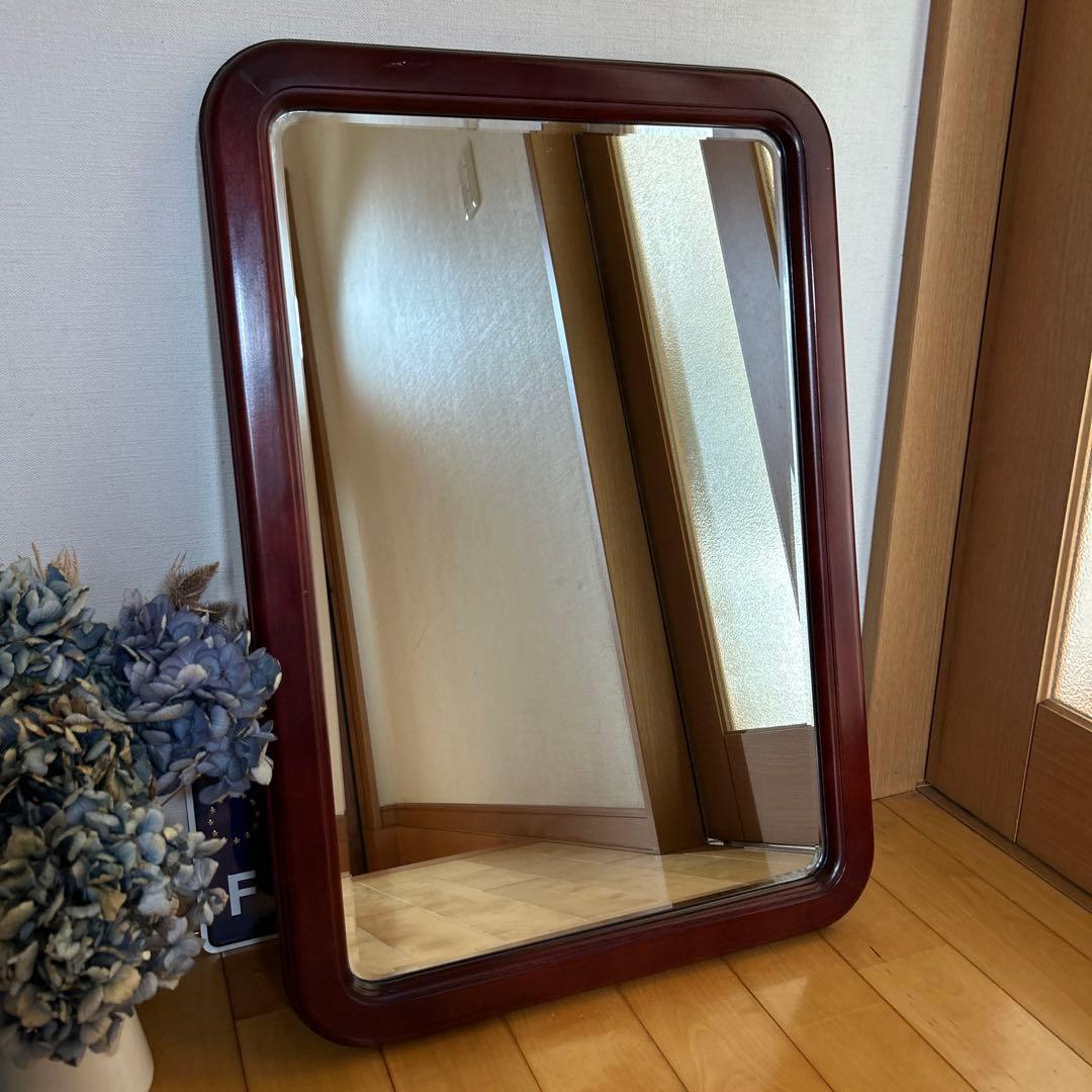昭和レトロ！ヴィンテージ！オールドカリモク　ウォールミラー　カッコイイです！