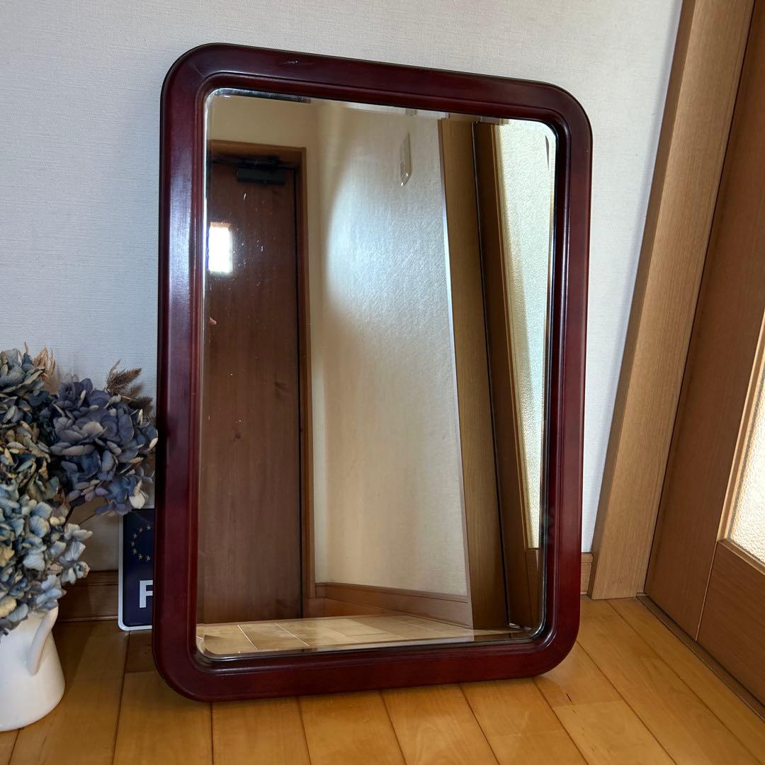 昭和レトロ！ヴィンテージ！オールドカリモク　ウォールミラー　カッコイイです！