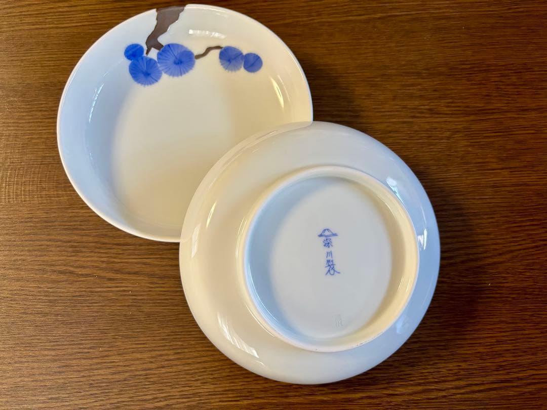 新品未使用 深川製磁 アルテプレート 松 2枚組 皿 食器 深川 宮内庁御用達