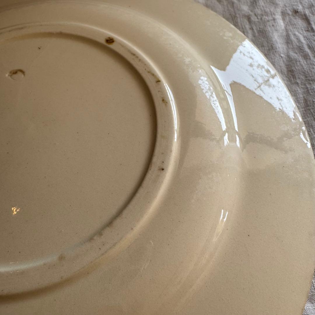 フランスアンティーク GIEN 忘れな草プレート皿