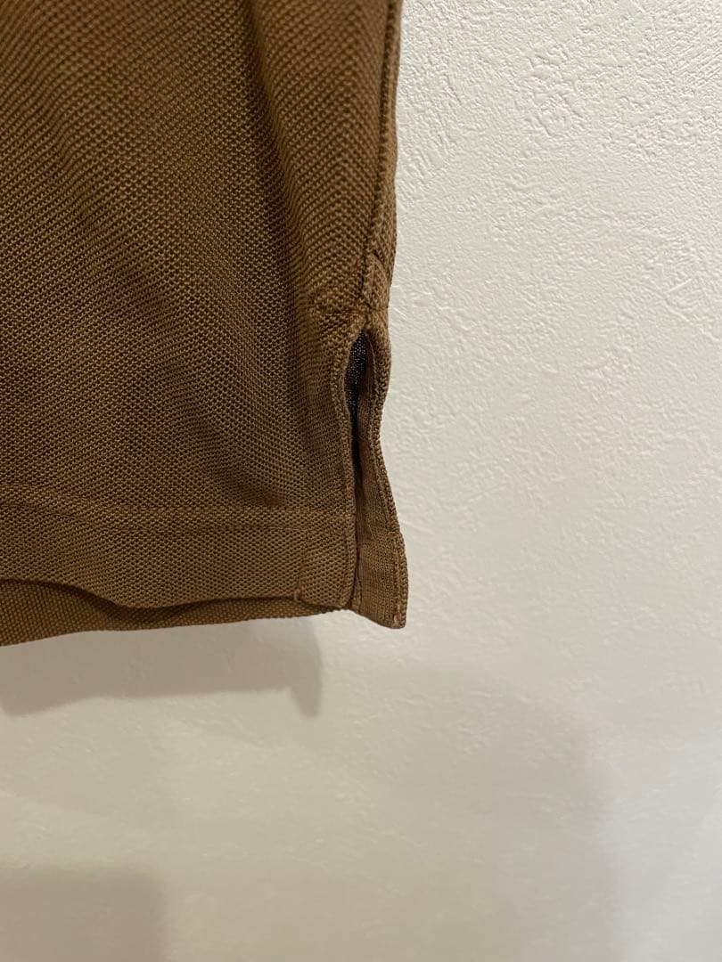 HERMES ブラウン ポロシャツ 胸ポケット付き　エルメス　M