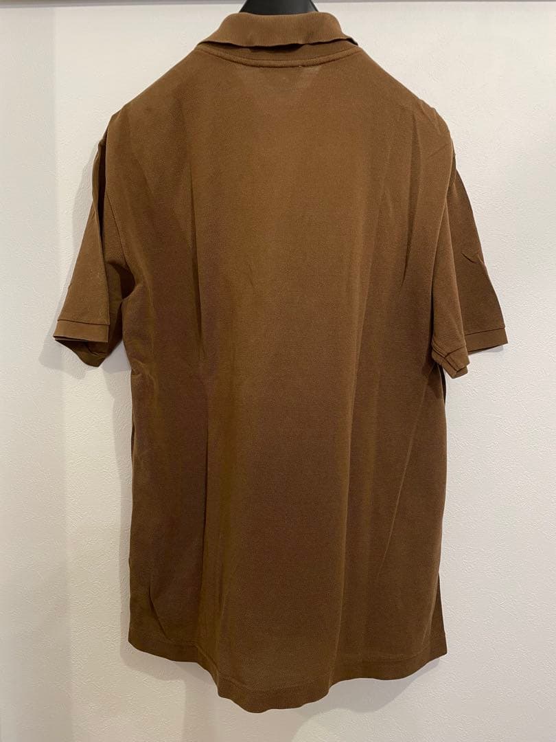 HERMES ブラウン ポロシャツ 胸ポケット付き　エルメス　M