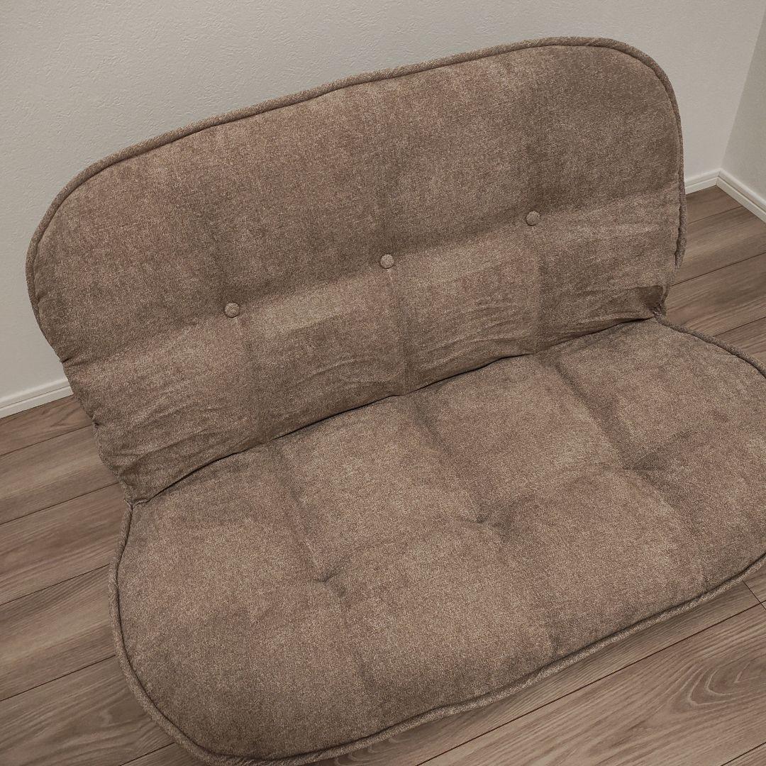 座椅子生活 ふんわりモコモコ リクライニングローソファー ベージュ QAW1