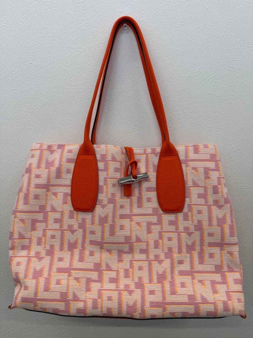 日*1様 LONGCHAMP ロンシャン ロゾ トートバッグ オレンジ ピンク
