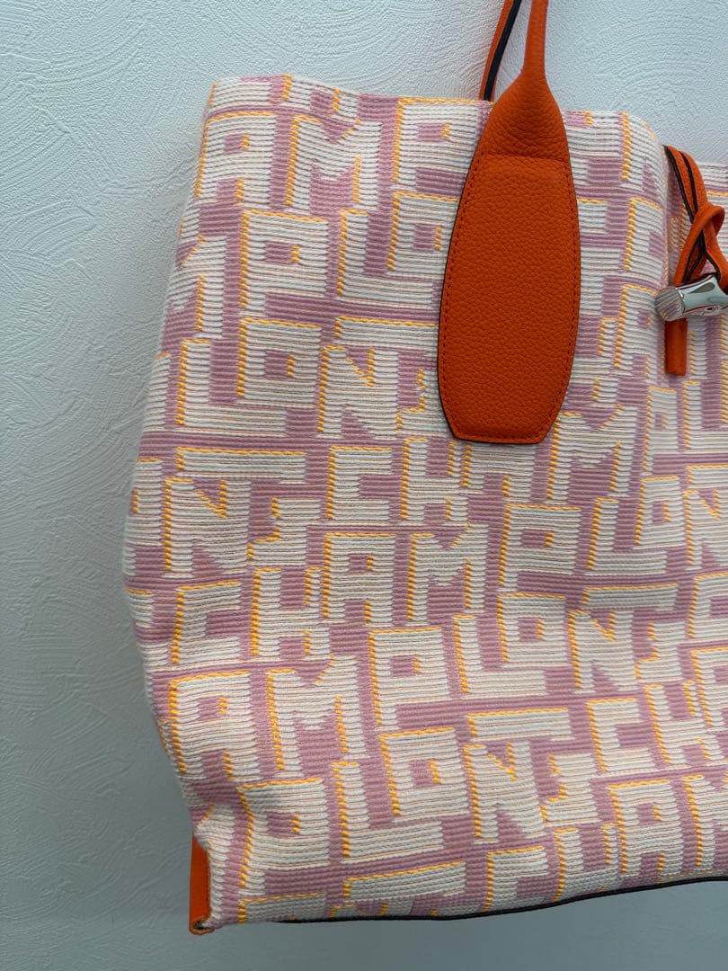 日*1様 LONGCHAMP ロンシャン ロゾ トートバッグ オレンジ ピンク