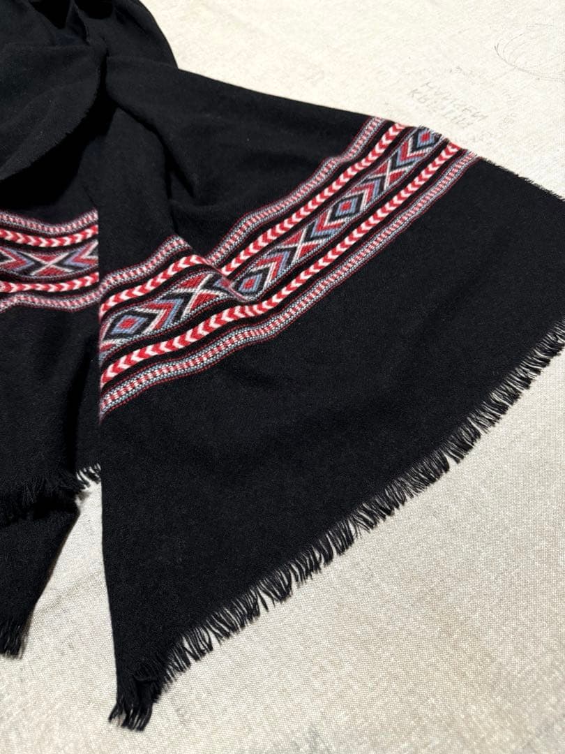 Johnstons／BEAMS別注／カシミヤ100%／ネイティブ柄／ストール