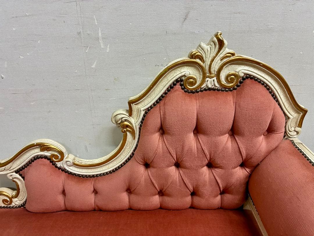 ラブラブ☆管385☆イタリア製☆ロココ調☆姫系☆カウチソファー☆ベンチ