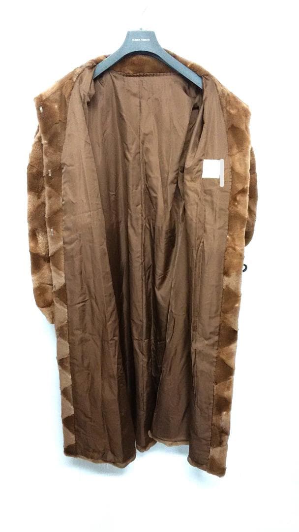 vertfonce’　毛皮　ファー　ロングコート　パターン付き　ロングコート