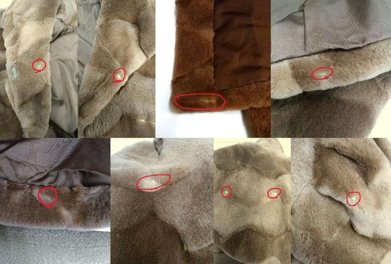 vertfonce’　毛皮　ファー　ロングコート　パターン付き　ロングコート