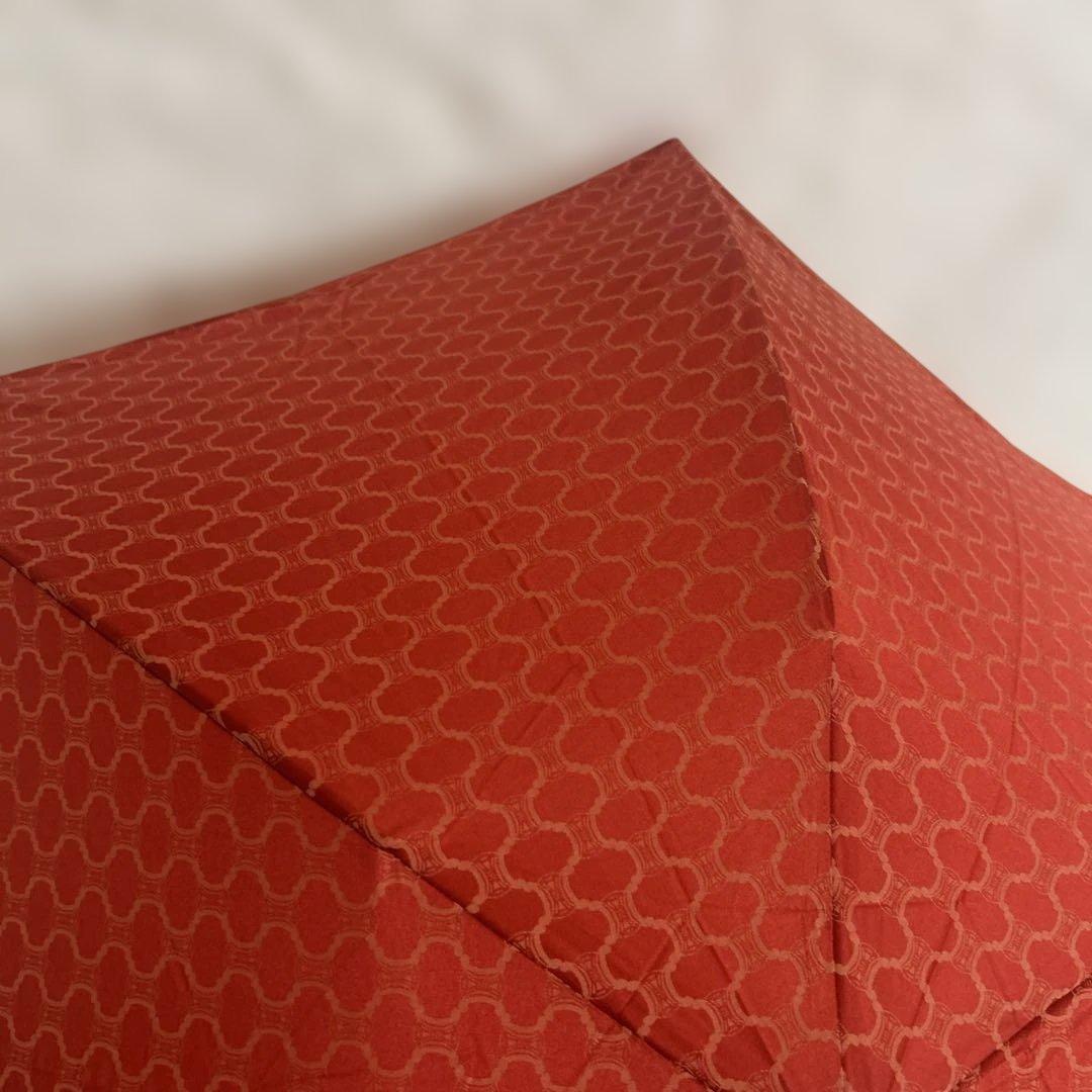 ✨未使用・タグ付き✨セリーヌ CELINE マカダム 総柄 折り畳み傘 ボルドー