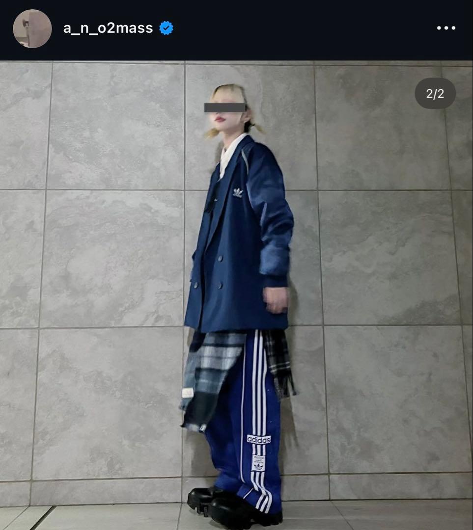 adidas アディダス カレッジブレザー ジャケット 青 M タグ付き