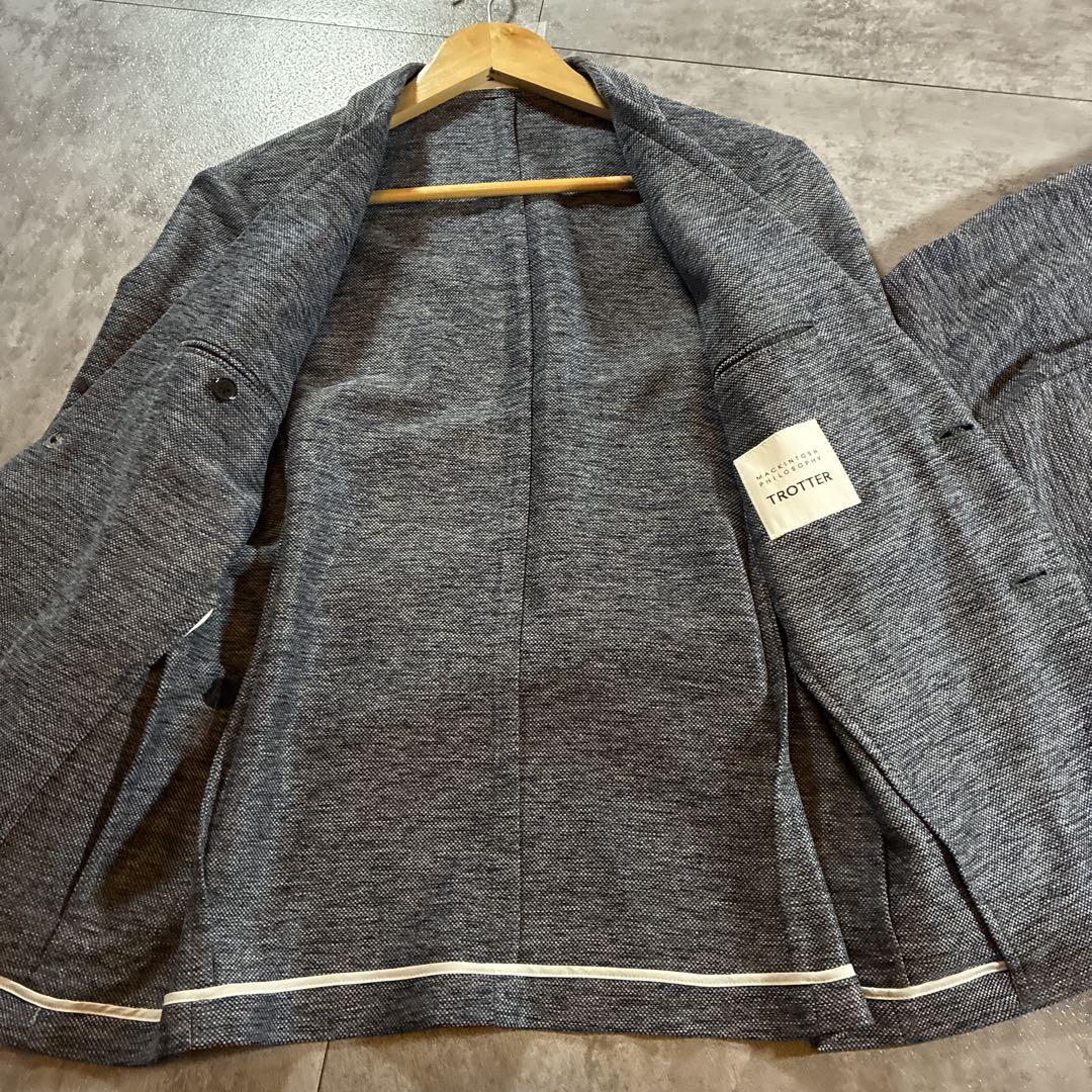 良品 トロッター メンズスーツセットアップ ストレッチ ツイル ネイビー 36