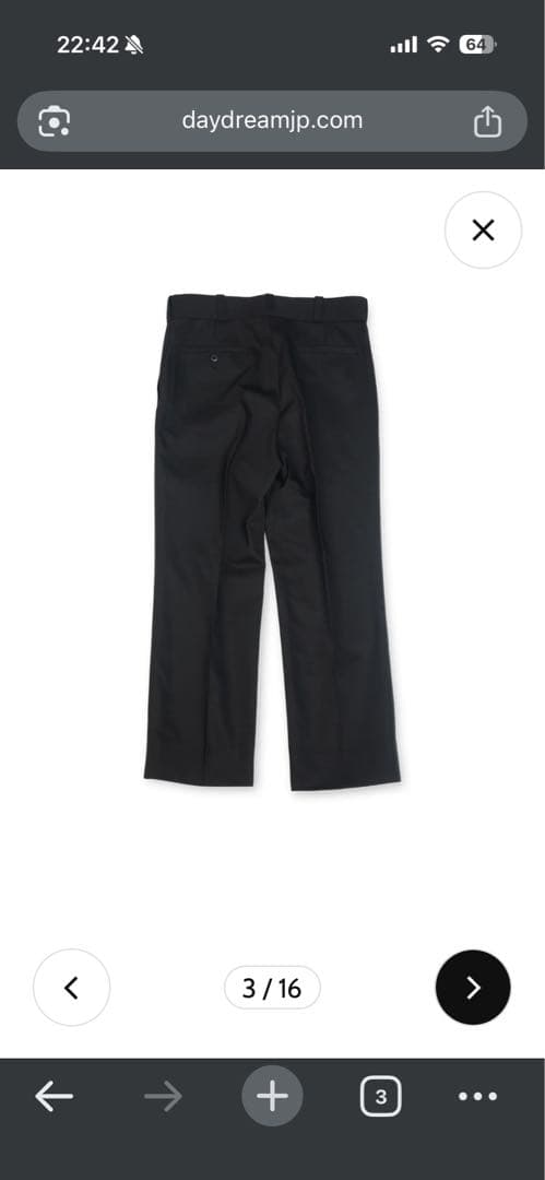 新作 Daydream Harbor Trousers S black