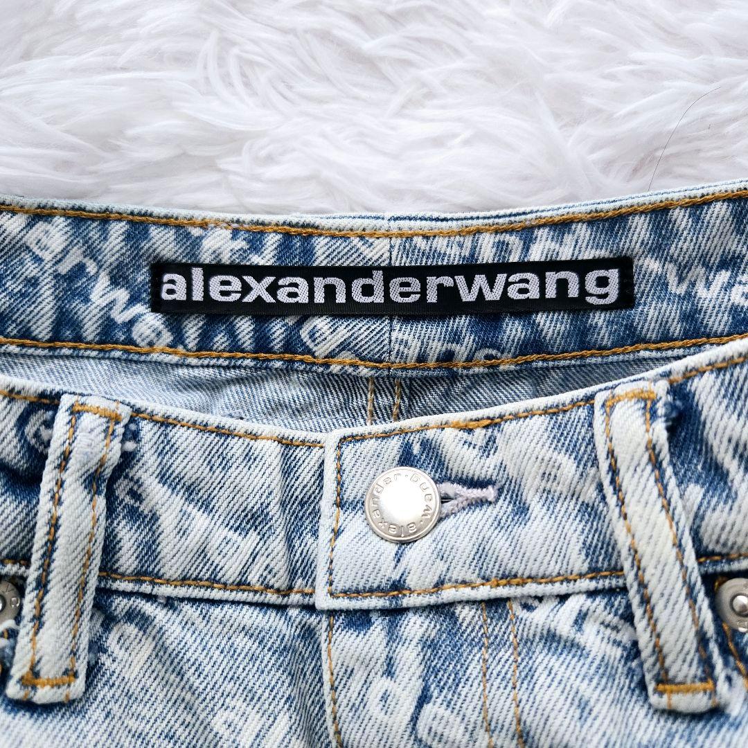 Alexander Wang Bite ショートパンツ 24 ブルー ロゴ