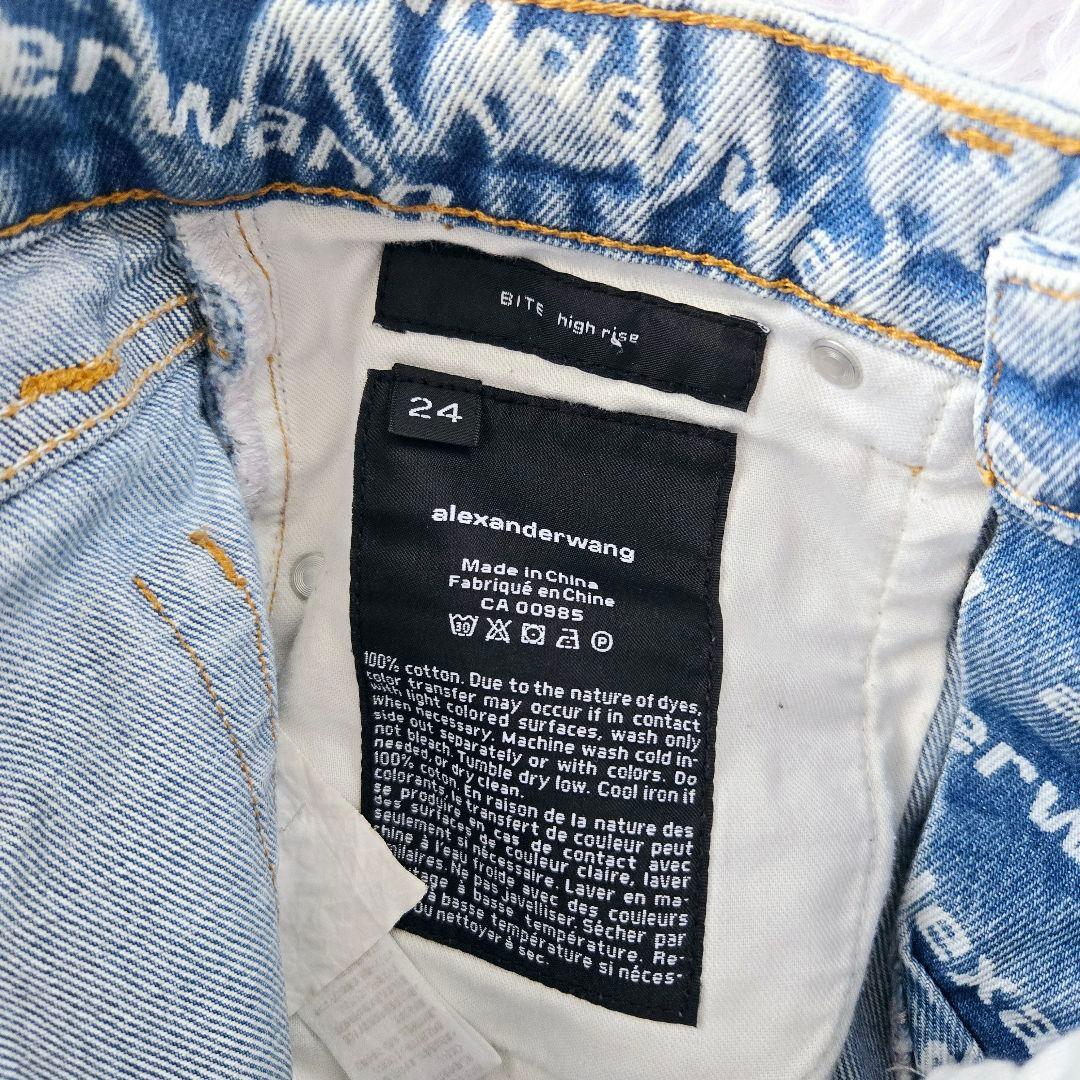 Alexander Wang Bite ショートパンツ 24 ブルー ロゴ