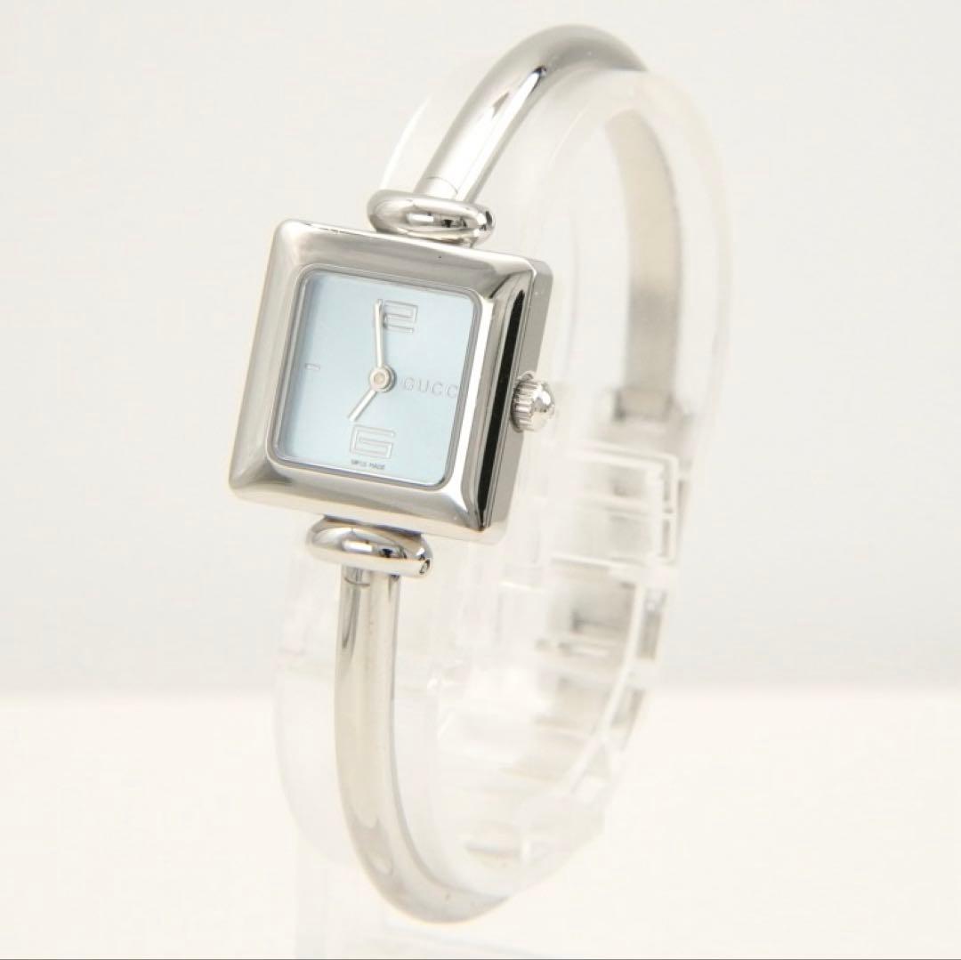 【新品電池•回路検査済】GUCCI グッチ 1900L ブルー文字盤 QZ腕時計