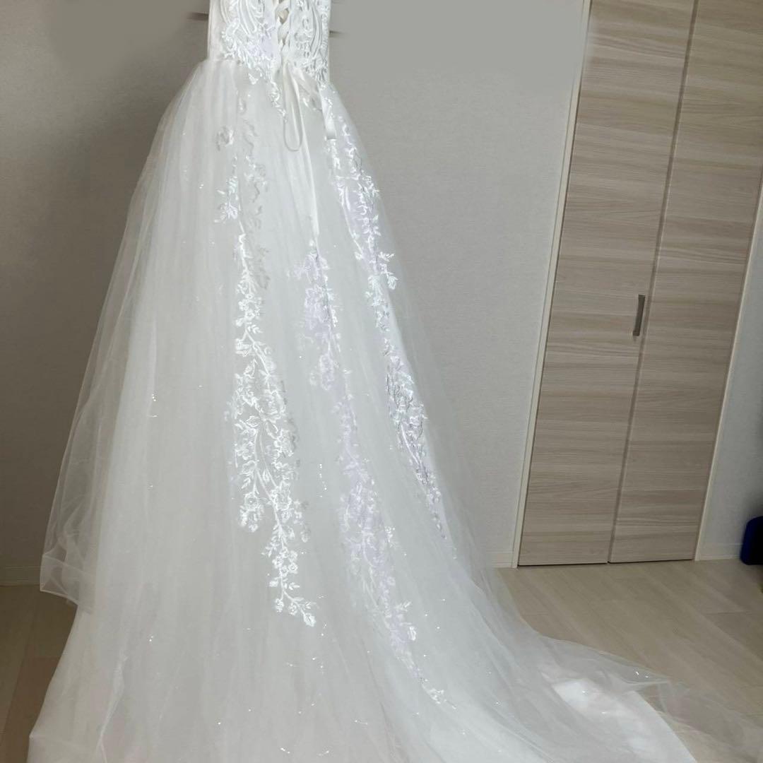 【美品】オフショルダーウェディングドレス