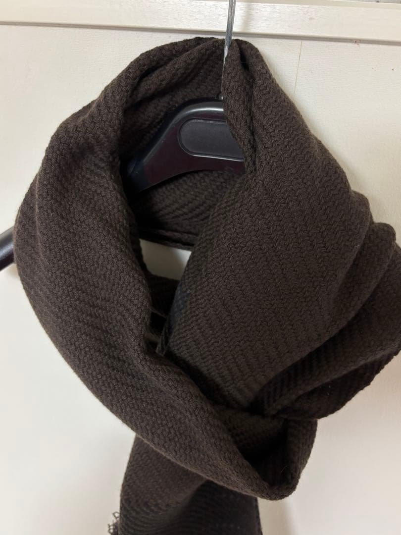 BOTTEGA VENETA イントレチャートカシミア・ラムレザーマフラー