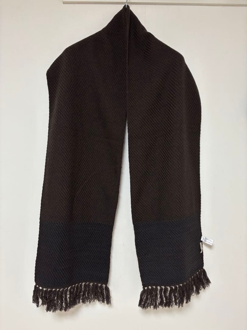 BOTTEGA VENETA イントレチャートカシミア・ラムレザーマフラー