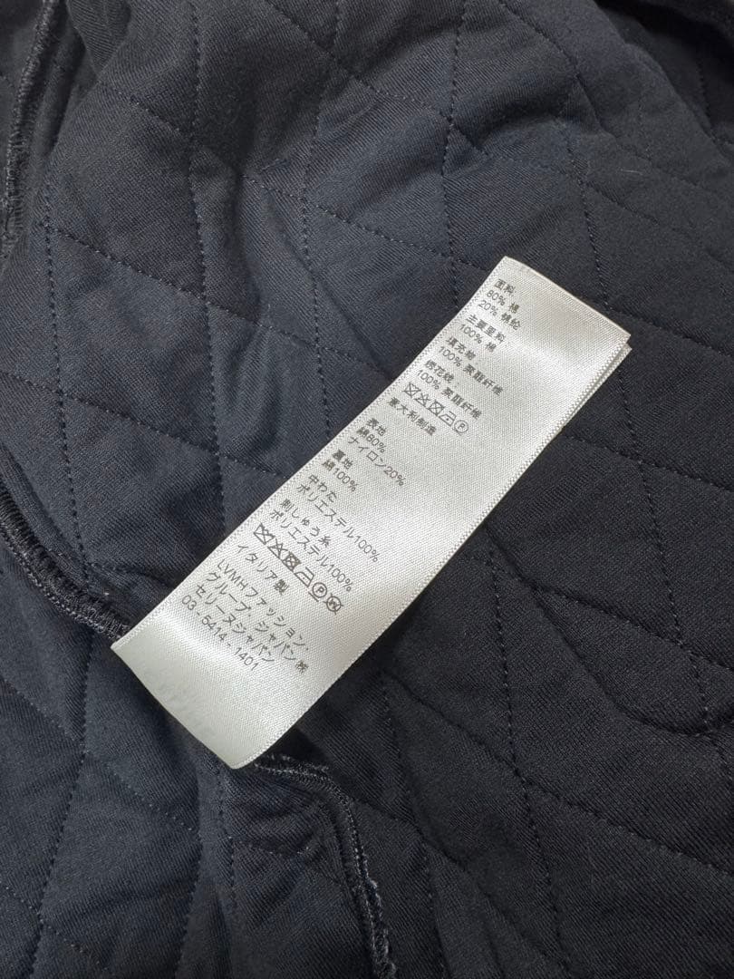 CELINE セリーヌ ブラックベロアキルティングノーカラージャケット