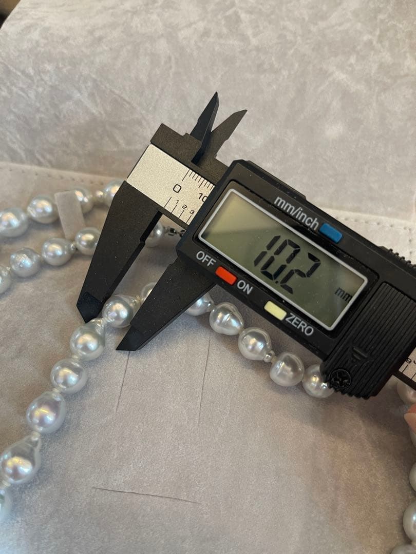 ディノス 白蝶バロックパールロングネックレス 約85cm