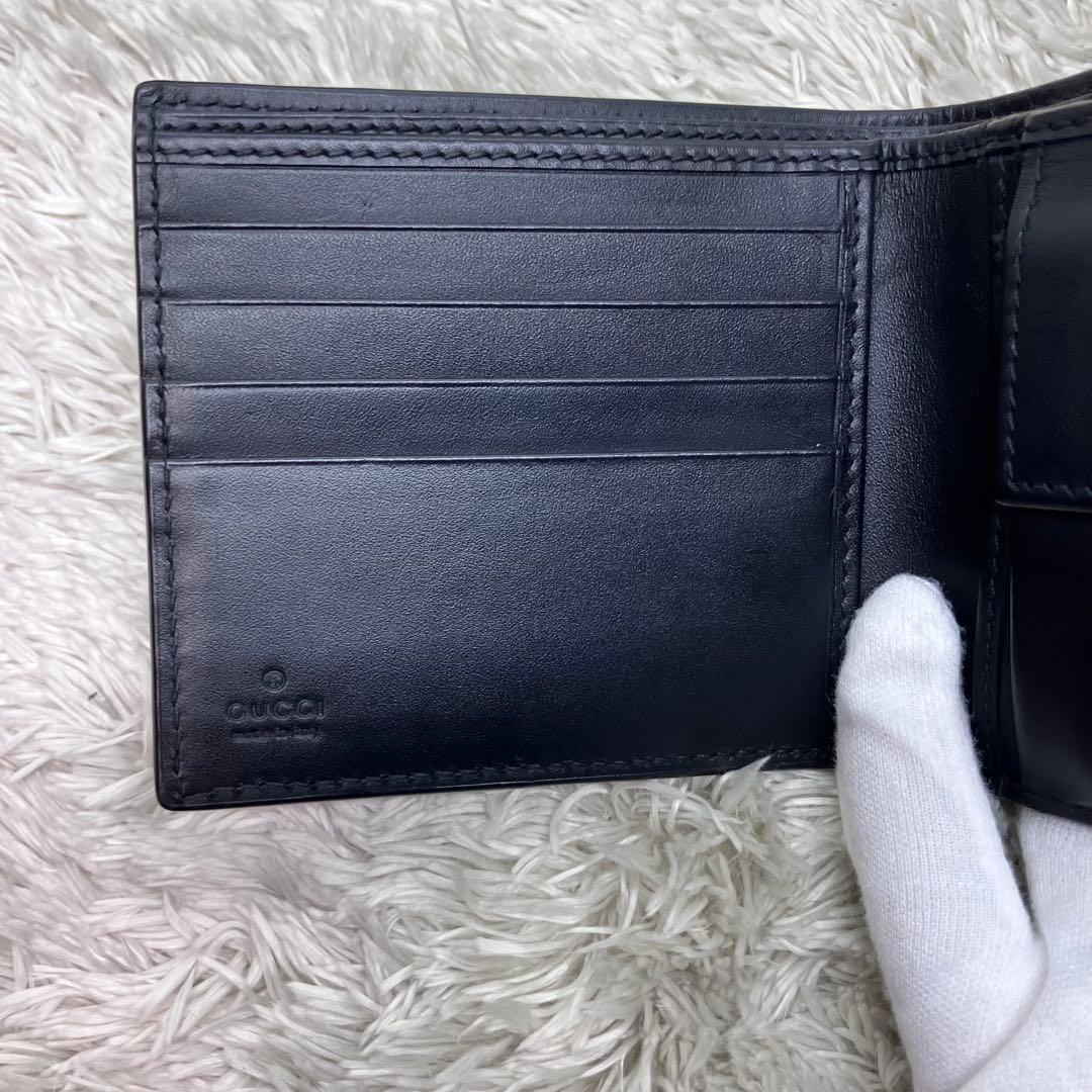 極美品✨GUCCI キングスネーク GGスプリーム 二つ折り財布 GG柄