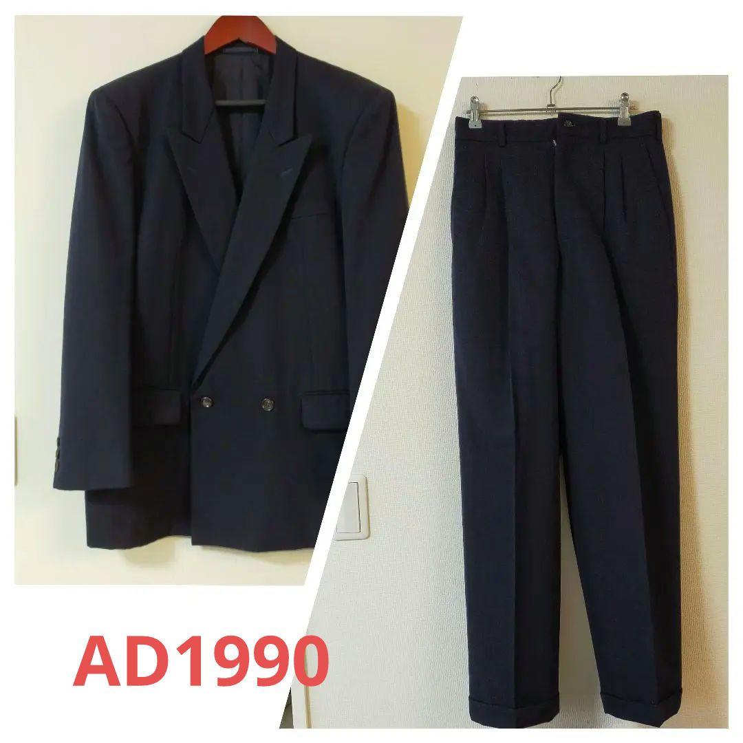 90S　COMME des GARCONS　濃紺　ダブルブレストスーツ