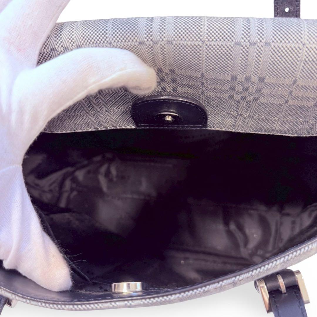 BURBERRY ノバチェック トートバッグ グレー A4収納可 肩掛けかばん