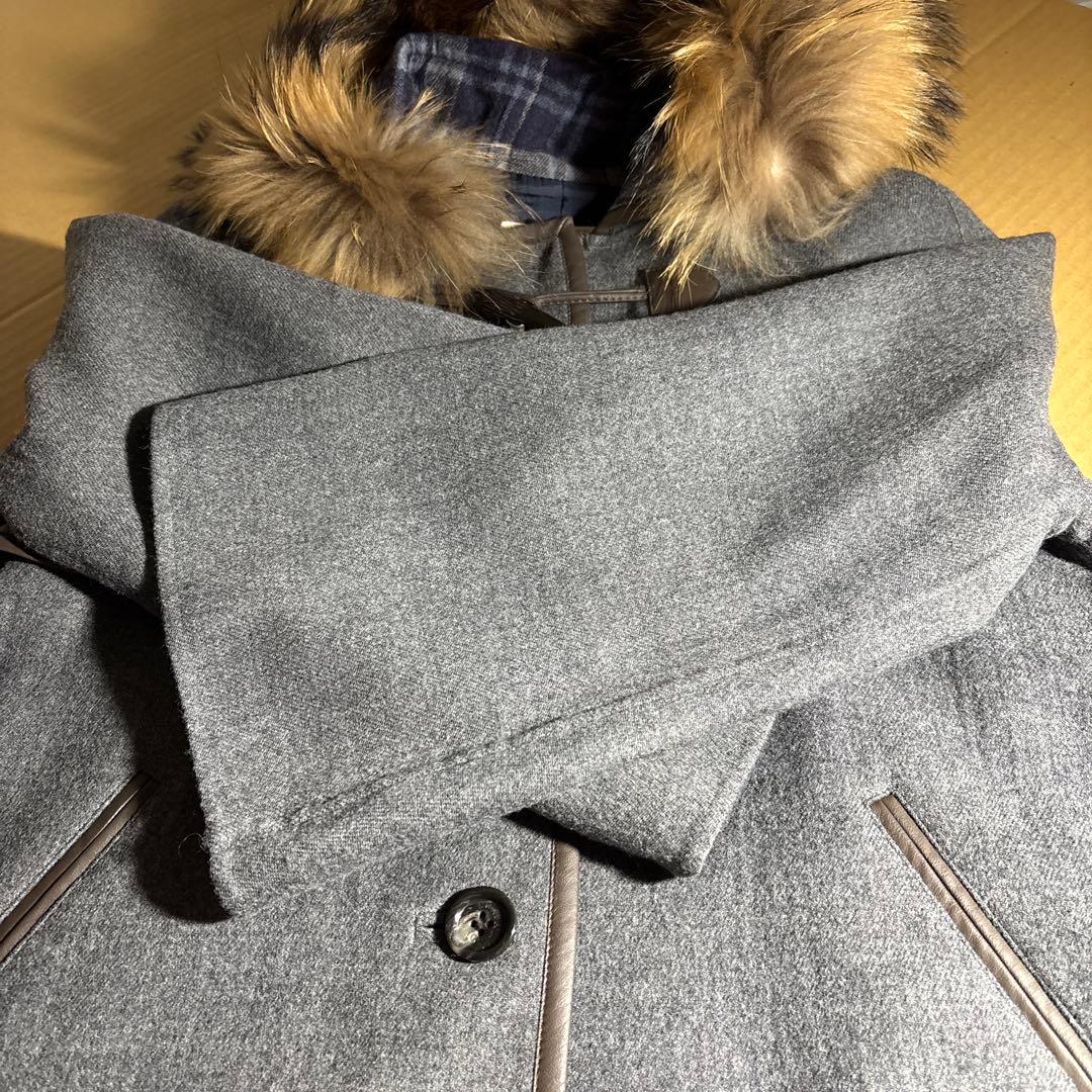 専用出品SCAPA 九分袖グレーウールコートと白タートルニット