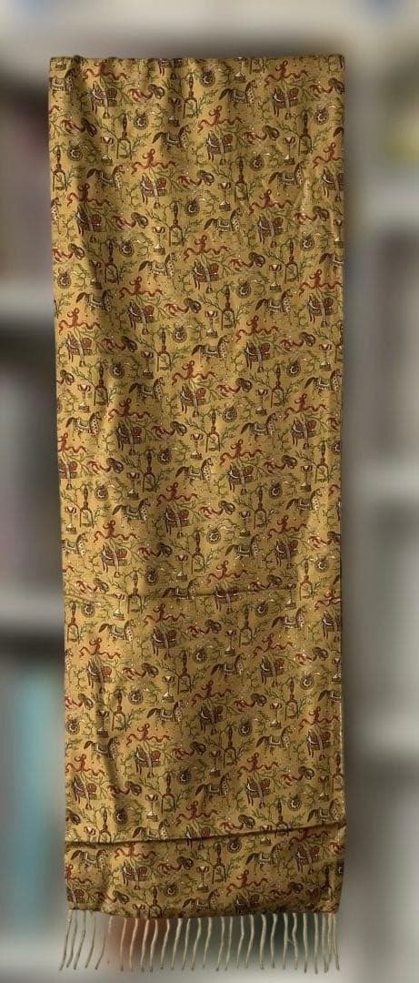 美品）フェラガモ カシミア100%×シルク100% リバーシブル イタリア製