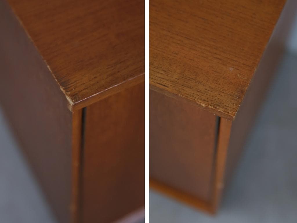 英国アンティークチーク古木キャビネット/木製キッチン収納/飾り棚(91-220)