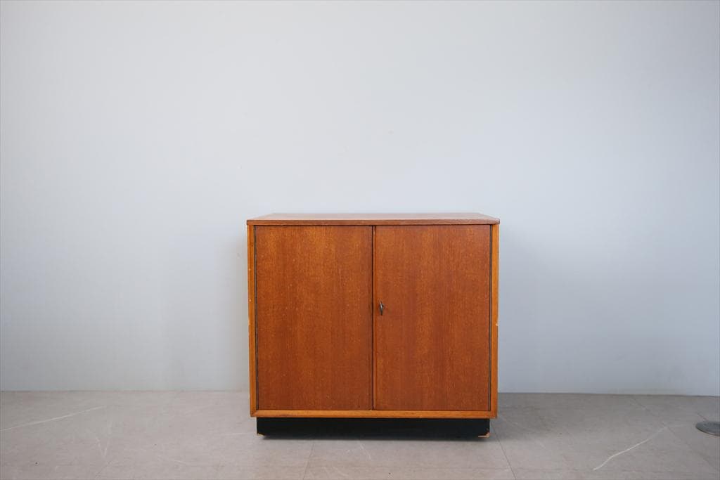 英国アンティークチーク古木キャビネット/木製キッチン収納/飾り棚(91-220)