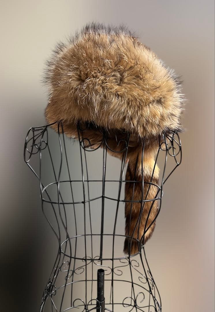 リアルファー ロシア帽子 ふわふわ 毛皮 ラクーン