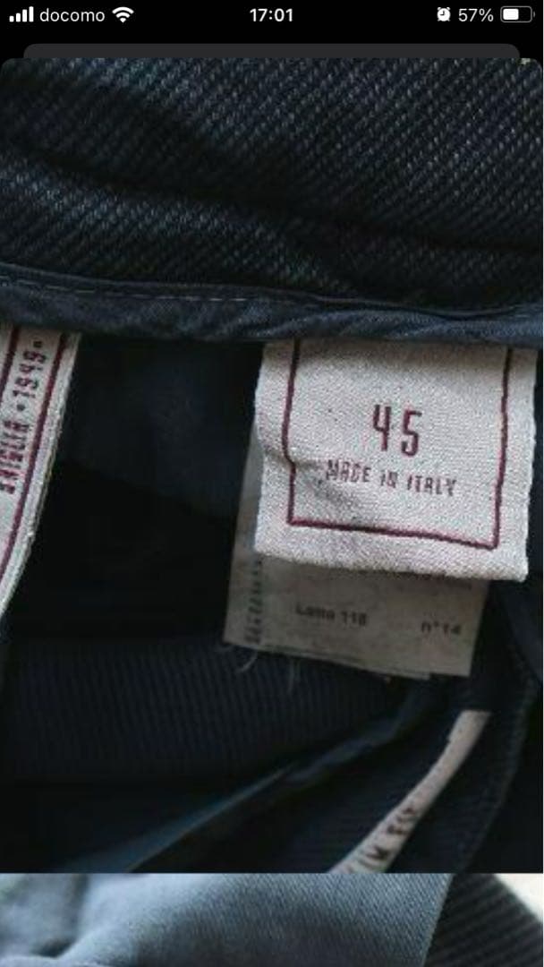 BRIGLIA 1949 上質　ストレッチ スリム チノパン 紺45