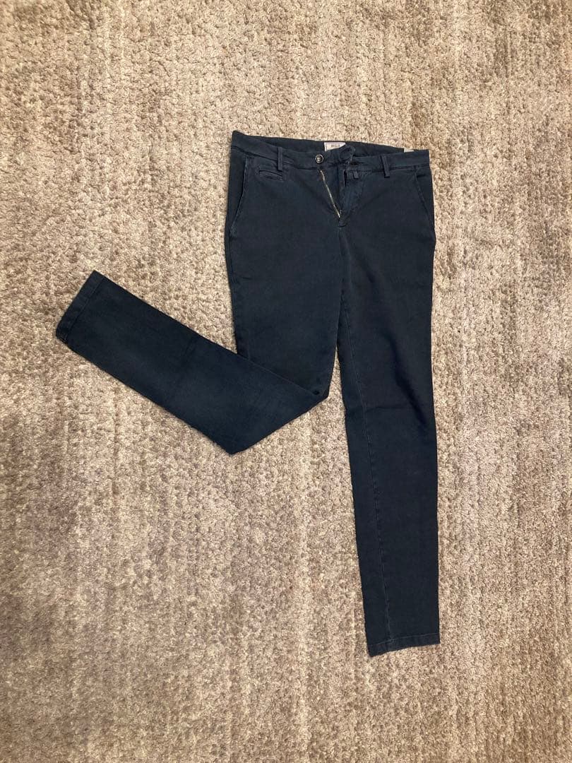 BRIGLIA 1949 上質　ストレッチ スリム チノパン 紺45