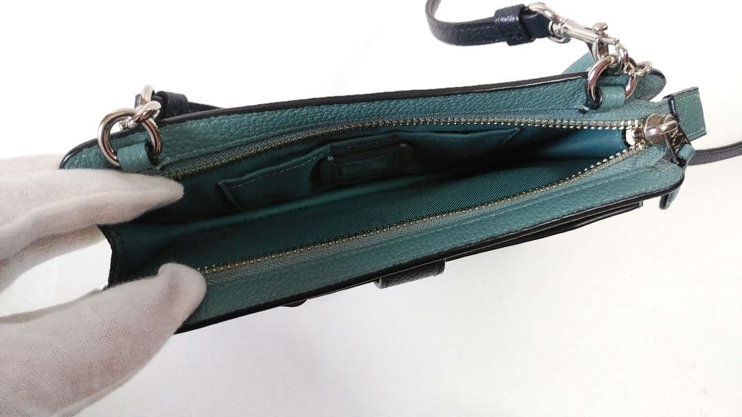 いの☆コーチ☆お財布ショルダー バッグ ミニショルダー☆ポーチ付き☆革