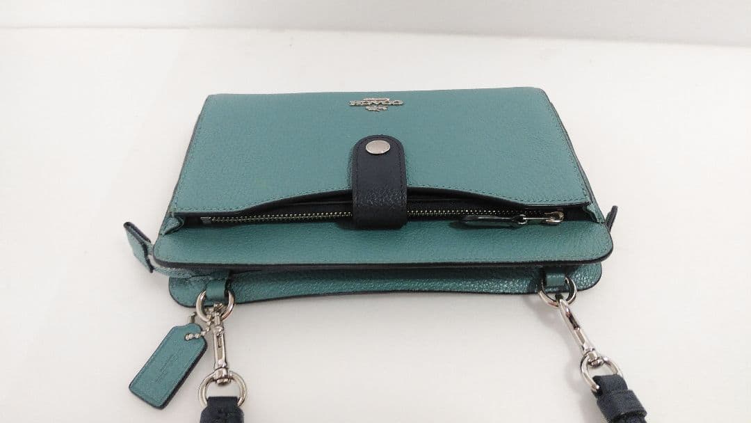 いの☆コーチ☆お財布ショルダー バッグ ミニショルダー☆ポーチ付き☆革